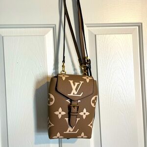 Mini backpack purse with LV logo